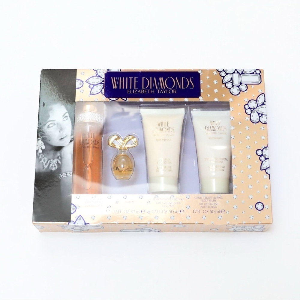 Elizabeth Taylor White Diamonds 4 piece set scent white florals toilette lotion